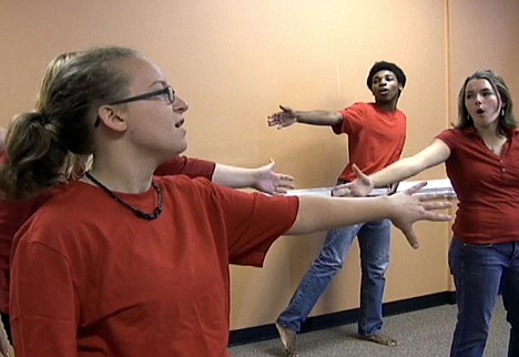 &lt;p&gt;This Aug. 20 photo made from video shows, from left to right, Samantha Savery, 14, of Marshville, N.C., Malik Jefferson, 15, of Charlotte, N.C., and Ashley Martin, 17, of Mint Hill, N.C., as they participate in Charlotte Academy of Music's Glee Camp.&lt;/p&gt;