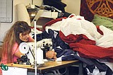 Seamstress repairs Bonners Ferry's 30- by 50-foot American flag