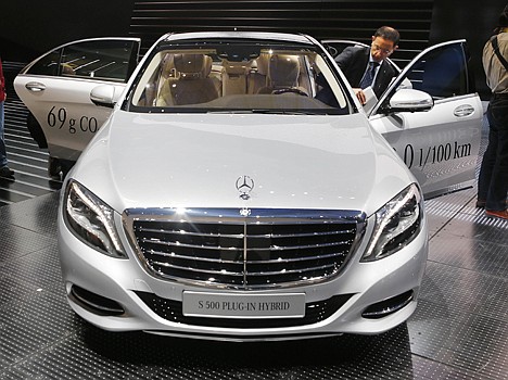 &lt;p&gt;A man disembarks from a Mercedes S 500 Plug-in Hybrid during the second press day of the 65th Frankfurt Auto Show in Frankfurt, Germany, Wednesday, Sept. 11, 2013. More than 1,000 exhibitors will show their products to the public from Sept. 12 through Sept.22, 2013.&lt;/p&gt;