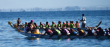 <p>Leadership Flathead wining their heat on Saturday morning, September 12, at the Montana Dragon Boat Festival in Lakeside. (Brenda Ahearn/Daily Inter Lake)</p>