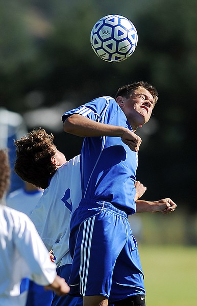 &lt;p&gt;Stillwater sophomore Skyler Rieke, 9, wins a header during the
first half of the game against Bigfork on Tuesday evening.&lt;/p&gt;