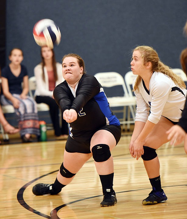 &lt;p&gt;Stillwater senior Sarah Dutton (12) returns a serve during the second game against Eureka on Tuesday night, September 13, in Kalispell. (Brenda Ahearn/Daily Inter Lake)&lt;/p&gt;