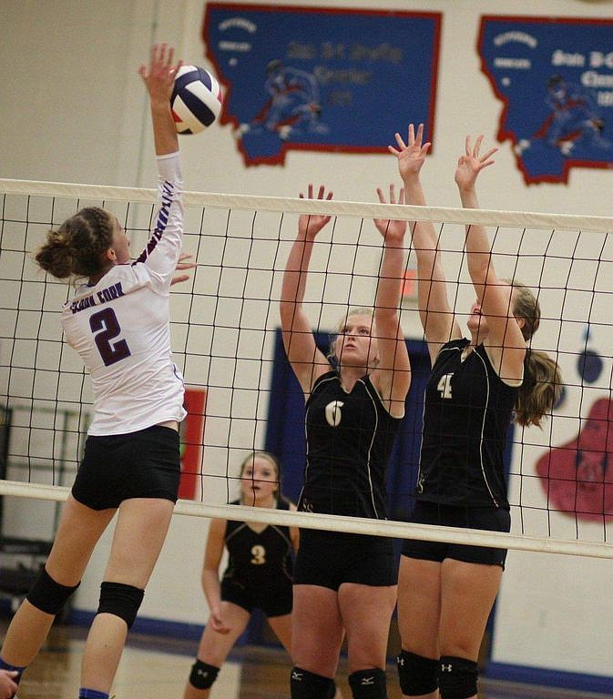 &lt;p&gt;Sam Clevenger, #2, at the net against the Blackhawks during Thursday evening's game in Superior.&lt;/p&gt;