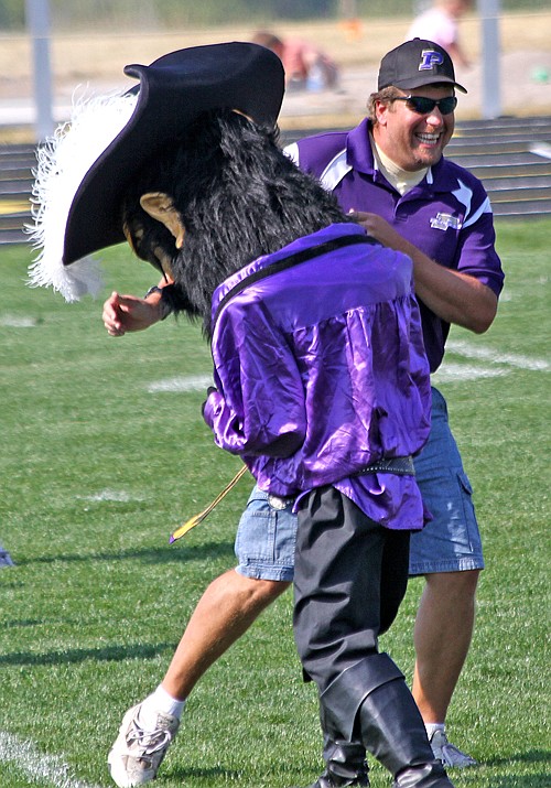 &lt;p&gt;Polson head soccer coach Jess Kittle goofs around with the
Polson mascot.&#160;&lt;/p&gt;