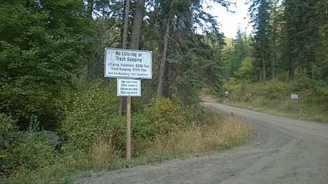 &lt;p&gt;A sign at the end of Nettleton Gulch lets people know it is illegal to dump trash in the area - the same area where Brian Prescott of Hayden believes cats were dumped.&lt;/p&gt;