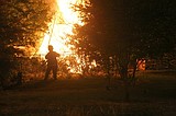 Structure fire claims wood heater