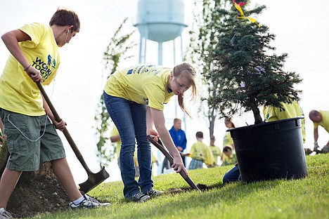 &lt;p&gt;Crystal Jensen, 17, digs a hole for a young tree at Majestic Park Saturday as the church of Jesus Christ of Latter Day Saints hosts a day of service to beautify Rathdrum.&lt;/p&gt;