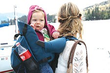 Nine-month old Heidi gets ready to a sailboat ride from the Hafferman's during the 19th annual Dayton Daze celebration on Saturday.