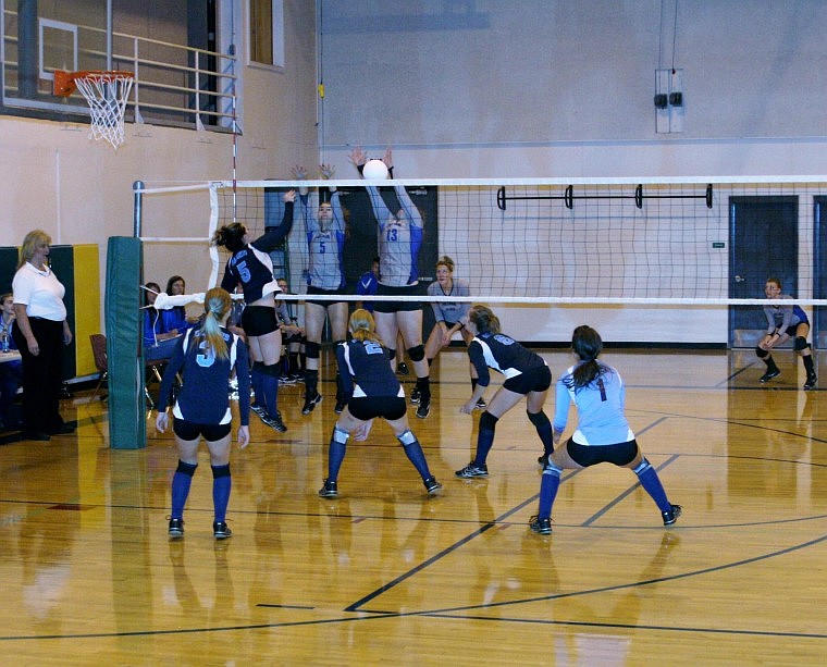 BFHS sophomore Ally Merrifield No. 5 spikes the ball at the Lakeland Invitational on Saturday.