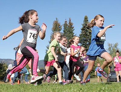 &lt;p&gt;Eight-year-old girls off on their half-mile journey to the finish line, Runnerfell 2016. (Paul Sievers/The Western News)&lt;/p&gt;