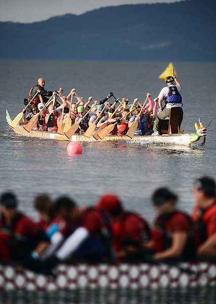 &lt;p&gt;Racers in the competitive category of the 2013 Montana Dragon Boat Festival on Saturday morning, September 7, at the Flathead Lake Lodge in Bigfork. (Brenda Ahearn/Daily Inter Lake)&lt;/p&gt;