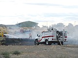 Fire burns an acre of brush in Moses Lake