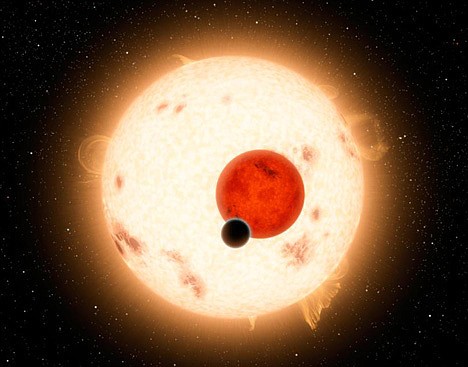 &lt;p&gt;An artist's depiction showing a discovery by NASA's Kepler mission of a world where two suns set over the horizon instead of just one. The planet, called Kepler-16b, is the most &quot;Tatooine-like&quot; planet yet found in our galaxy and is depicted here with its two stars.&lt;/p&gt;