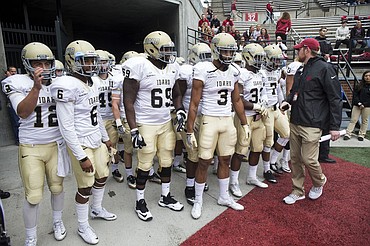 <p>The Idaho Vandals travel across stateline to face the Cougars in the Battle of the Palouse on Saturday, Sept. 17, 2016 at Washington State University. Despite scoring on their opening drive, the Vandals were held to six points and lost 56-6.</p>