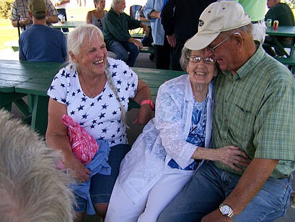 &lt;p&gt;Left: Glenna Nelson Sherick with Ginny Howell, age 91, mother of Peggy Pick, and Ken Newgard.&lt;/p&gt;