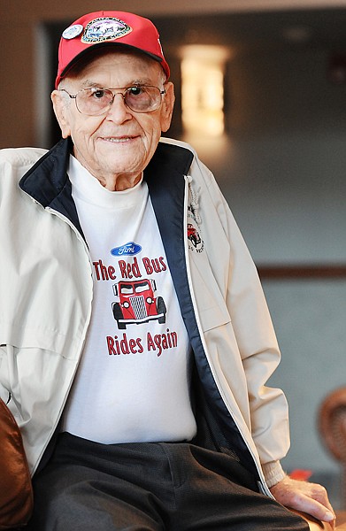 Leroy Lott a former Gear Jammer currently living in Garland, Texas at the Red Lion Hotel in Kalispell on Tuesday. Lott was one of the driving forces behind the recent Gear Jammers reunion.