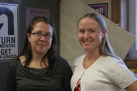 Jamie Doran/Valley Press Nicole Kenfield and Gena Ferlan are excited for their new positions at Wildhorse Elementary School in Plains.