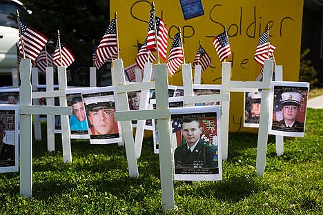 &lt;p&gt;Jennifer McNulty placed 22 crosses in her front yard with photos of veterans who have committed suicide to bring awareness to soldier suicide. September is designated national Suicide Prevention Month.&lt;/p&gt;