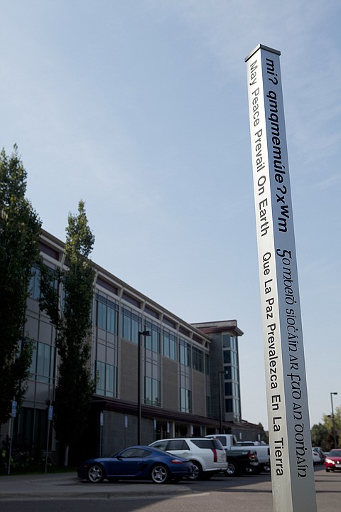 <p>A new peace pole was unveiled at Kalispell Regional Medical
Center on Monday morning. It features a peace prayer inscribed in
eight different languages.</p>