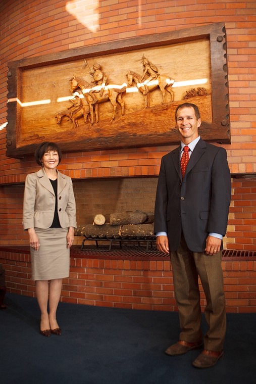 &lt;p&gt;Patrick Cote/Daily Inter Lake Sharon Morrison and Sean Frampton pose in front of the massive fireplace that serves as the focal point of the interior of the Frank Lloyd Wright building in Whitefish. Wednesday, Sept. 12, 2012 in Whitefish, Montana.&lt;/p&gt;