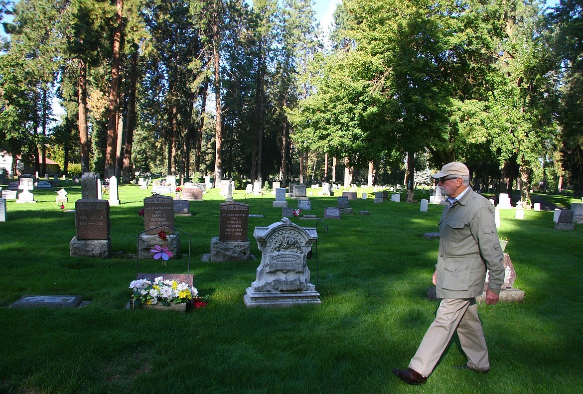 &lt;p&gt;Robert Singletary, a historian for the Museum of North Idaho, walks through the Post section of Forest Cemetery in Coeur d&#146;Alene on Tuesday. The section was formerly the Fort Sherman Cemetery, where Civil War veteran Ira Doty is believed to have been buried, according to his 1898 obituary. However, Michael Carroll, Doty&#146;s third great-grandson, has been unable to locate Doty&#146;s final resting place.&lt;/p&gt;