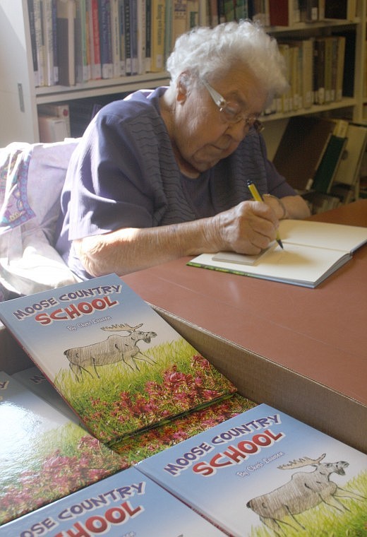 &lt;p&gt;&lt;strong&gt;Elsie Dondanville, who celebrated her 101st birthday in Hot Springs on Friday, signs copies of the new children&#146;s book &#147;Moose Country School,&#148; which is based on her life as a teacher. Dondaville began teaching 83 years ago.&lt;/strong&gt;&lt;/p&gt;
&lt;div&gt;&lt;strong&gt;&lt;br /&gt;&lt;/strong&gt;&lt;/div&gt;