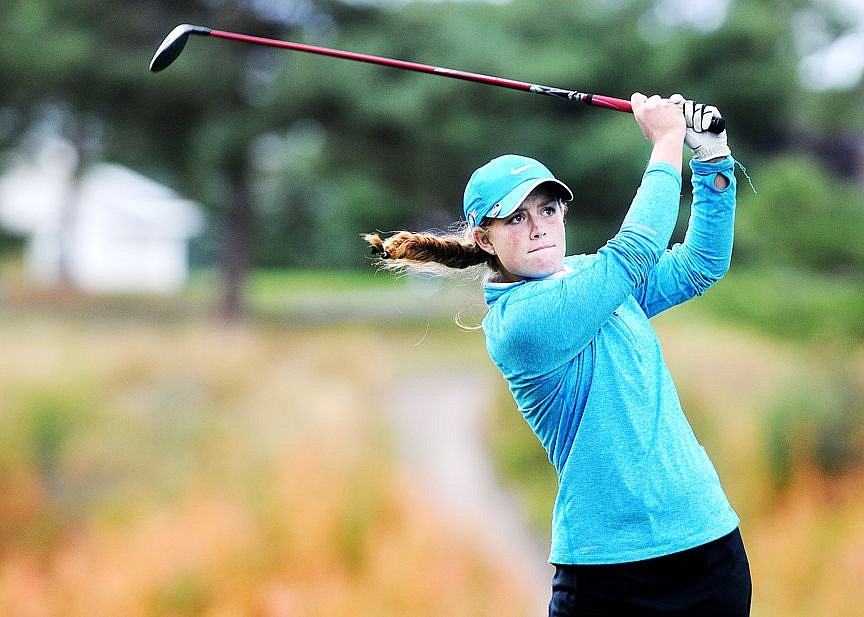 &lt;p&gt;Glacier's Teigan Avery launches a drive on the 13th hole of the Buffalo Hill Golf Club during the Kalispell Invitational on Friday. (Aaric Bryan/Daily Inter Lake)&lt;/p&gt;