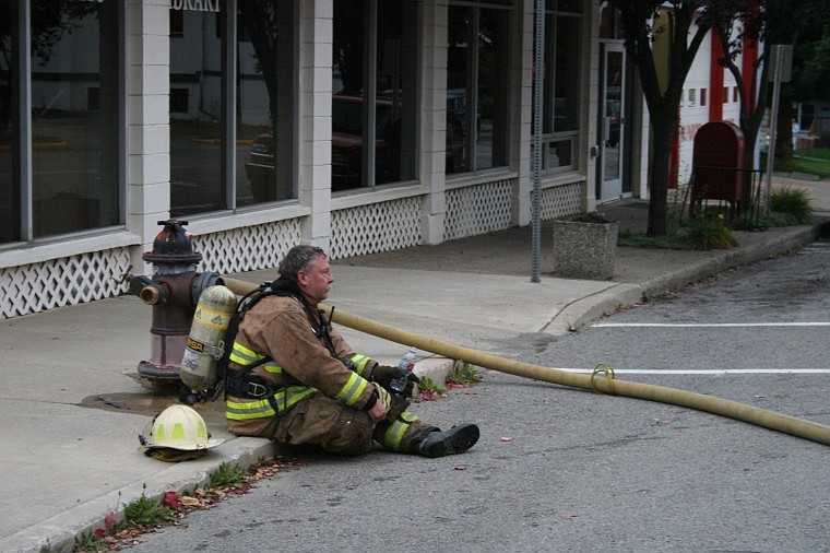 &lt;p&gt;Shoshone County Fire Protection District II Assistant Fire Chief Darell Knoll taking a water break&lt;/p&gt;