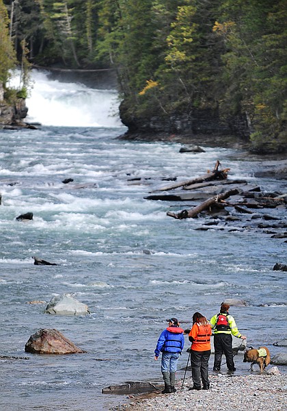 More than 25 searcher and rescue personnel take part in the search for Michael William Sloan, 30, of Hungry Horse on Wednesday in Glacier National Park. The search area focused on Upper McDonald Creek and included dogs, dive teams and a helicopter fly over.