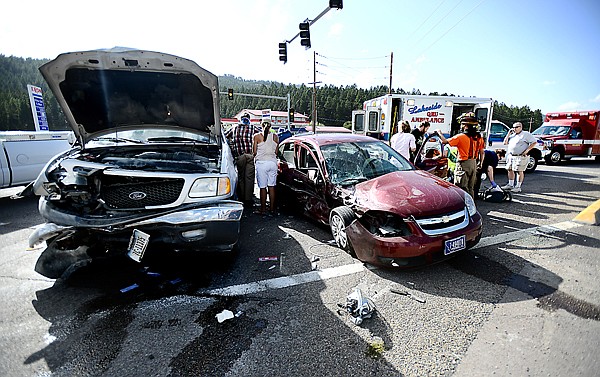 &lt;p&gt;Scene of a non-fatal wreck at the intersection of Highways 93 and 82 just north of Somers on Monday, September 16. (Brenda Ahearn/Daily Inter Lake)&lt;/p&gt;