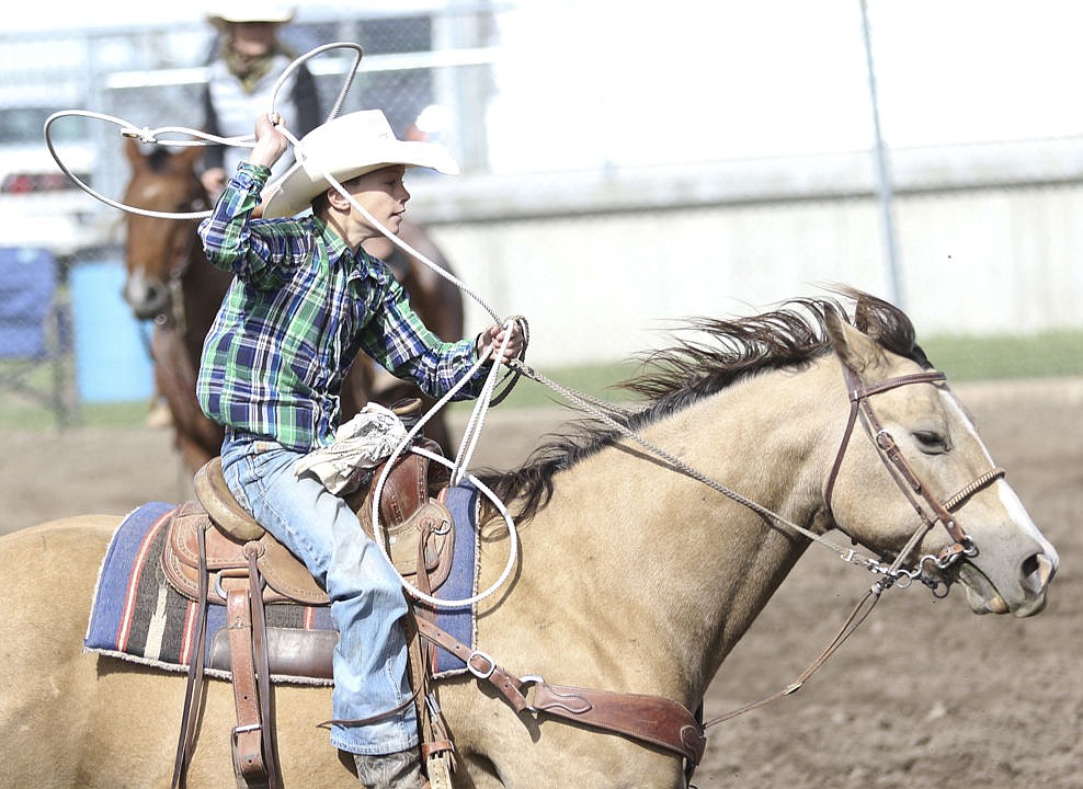 &lt;p&gt;Trapper McAllister competes in junior high breakaway roping on Saturday morning.&lt;/p&gt;