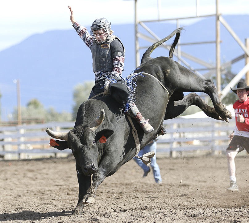 &lt;p&gt;Charlo's Blaine Bauer competes in bullriding on Saturday morning in Polson.&lt;/p&gt;