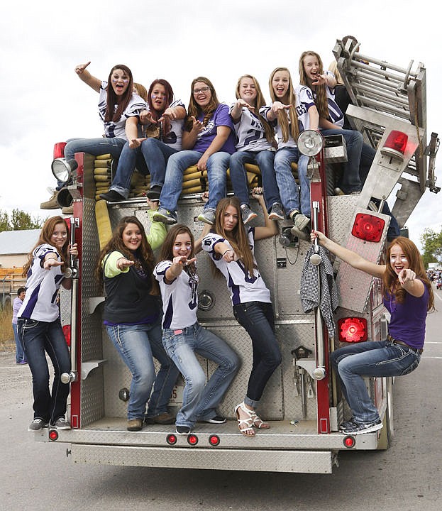 &lt;p&gt;The Charlo volleyball team poses during the parade for their homecoming on Friday afternoon.&lt;/p&gt;