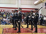 Air Force drill team wows Moses Lake students