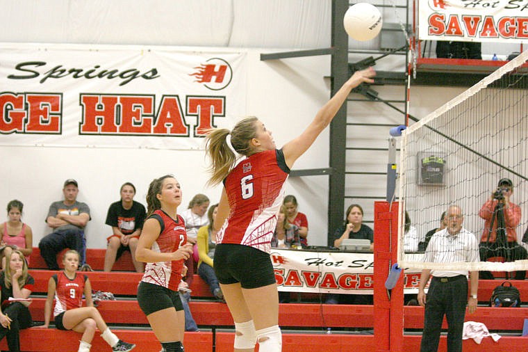 &lt;p&gt;Nicole Zavoianu spikes the ball against Hot Springs during a recent game. Noxon would take the Lady Savage Heat the distance eventually losing two to three.&lt;/p&gt;