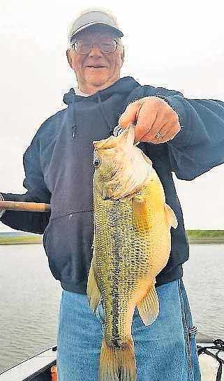 Tom Pollack with a beautiful largemouth bass.