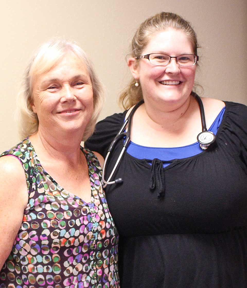 Marcia Bougher, left, with Dr. Rebecca Locke of Columbia Basin Health Association.