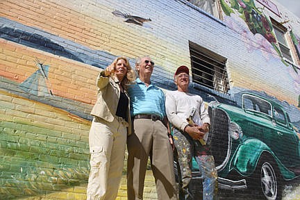 Mural dedication up close