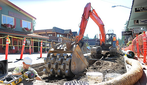 &lt;p&gt;Aaron Hadley, left, and other crew members from NCC Neumann
Construction work on replacing the storm sewer system on Wednesday
in Bigfork. Work began on Tuesday and is expected to wrap up early
to mid-October.&lt;/p&gt;