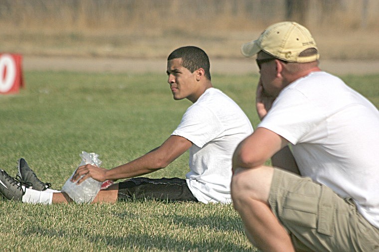 &lt;p&gt;Horsemen player Andre Levert ices down his shins at Friday practice.&lt;/p&gt;