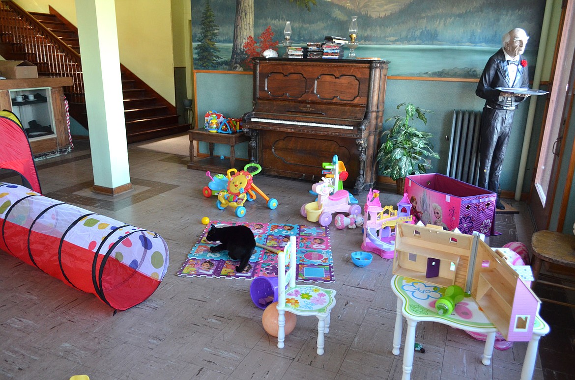 &lt;p&gt;The hotel lobby has become a playplace for Burger's granddaughter, the fifth-generation Burger to stay at the hotel while the family works to restore the structure. (Seaborn Larson/The Western News)&lt;/p&gt;