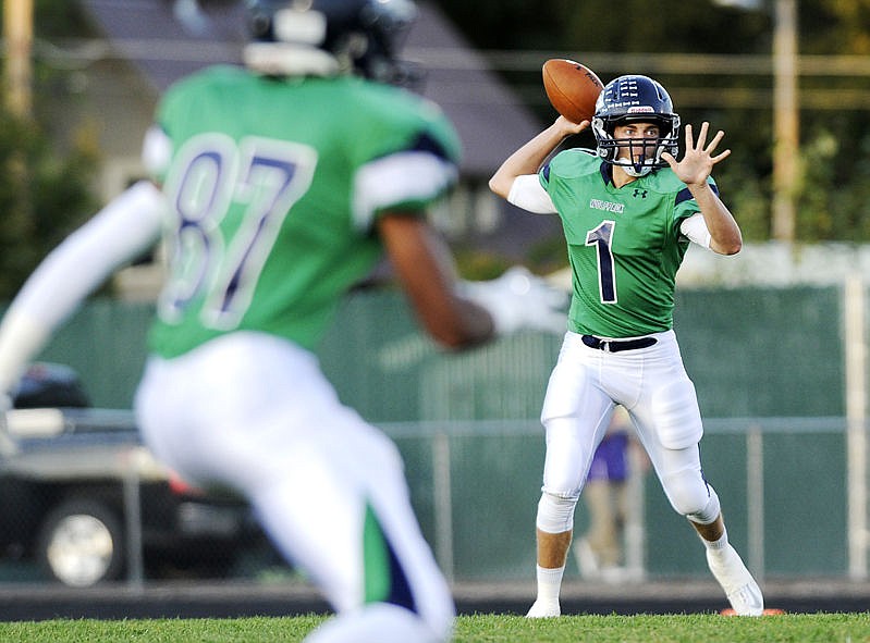 &lt;p&gt;Glacier quarterback Brady McChesney throws a pass during the first quarter against Butte at Legends Stadium. (Aaric Bryan/Daily Inter Lake)&lt;/p&gt;