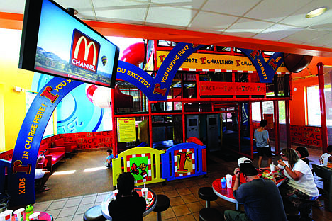 &lt;p&gt;In this photo taken on Friday, Sept. 7, 2012, McDonald's patrons watch the new McDonald's television channel at a McDonald's restaurant in Norwalk, Calif. McDonald?s is testing its own TV channel in 700 California restaurants in a pilot project that could expand to all the company?s restaurants. (AP Photo/Damian Dovarganes)&lt;/p&gt;