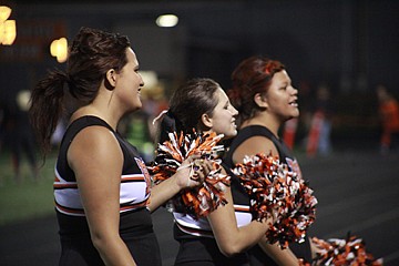 &lt;p&gt;Senior Savannah Fisher and sophomores Brittany Ochman and Patricia Hendrikx cheered at the Ronan Homecoming football game Sept. 21.&lt;/p&gt;