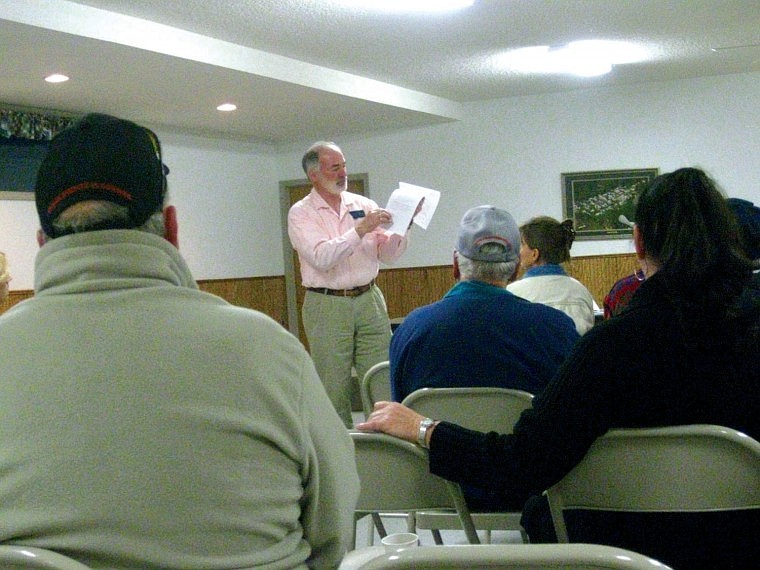 Senator Greg Hinkle talked to folks about what makes up a bill drift in the second half of the meeting on Friday night.