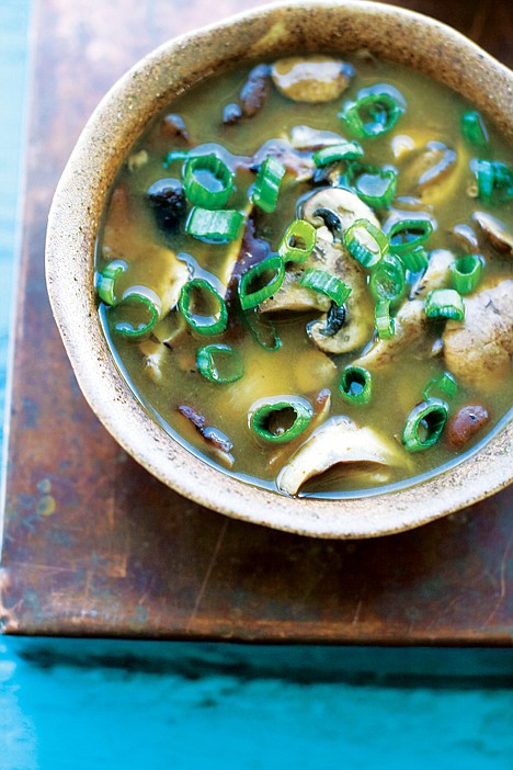 &lt;p&gt;This Sept. 12, 2011 photo shows mushroom and miso soup in Concord, N.H. This recipe is a quick and convenient meal from Rocco DiSpirito's weekly column dedicated to healthy versions of the foods we love. (AP Photo/Matthew Mead)&lt;/p&gt;