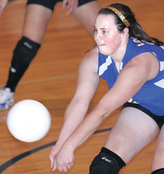 Libby&#146;s Becky Boulware passes to a teammate vs. C. Falls.