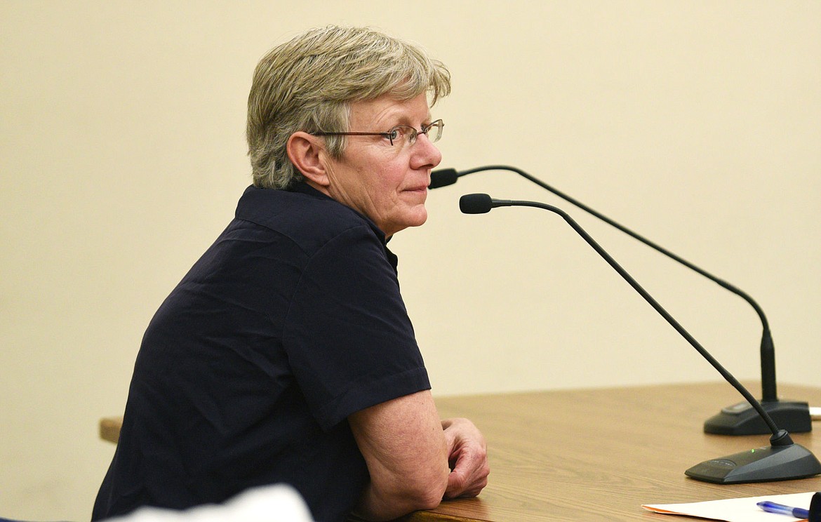 &lt;p&gt;Catherine Finberg at the Flathead County Courthouse during her arraignment for investment fraud on Thursday, Sept. 29. (Aaric Bryan/Daily inter Lake)&lt;/p&gt;