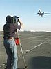 Boeing takes promotional photos at airport