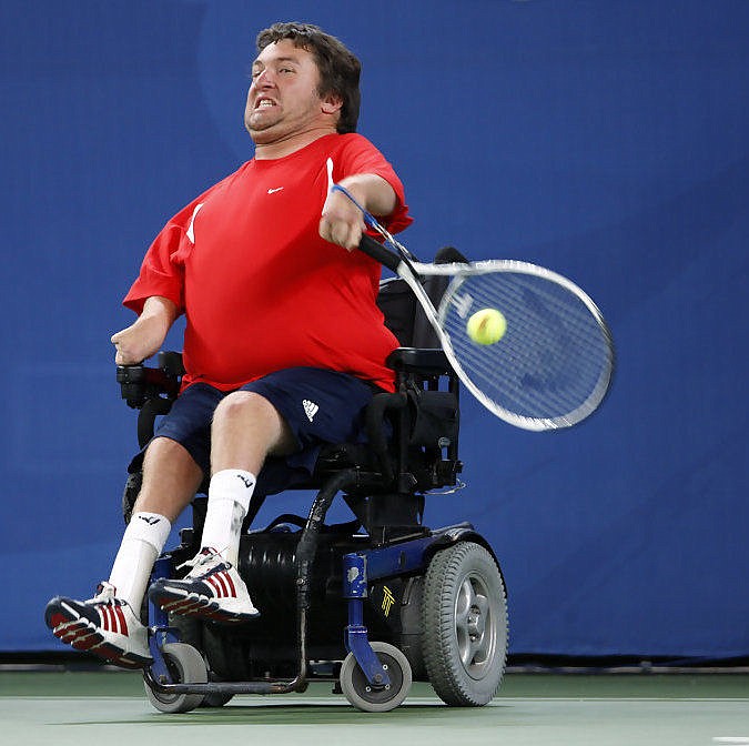 &lt;p&gt;Nick Taylor returns a shot during a match at the 2008 Beijing Paralympic Games in September 2008, where Taylor and partner Davide Wagner won the gold medal.&lt;/p&gt;